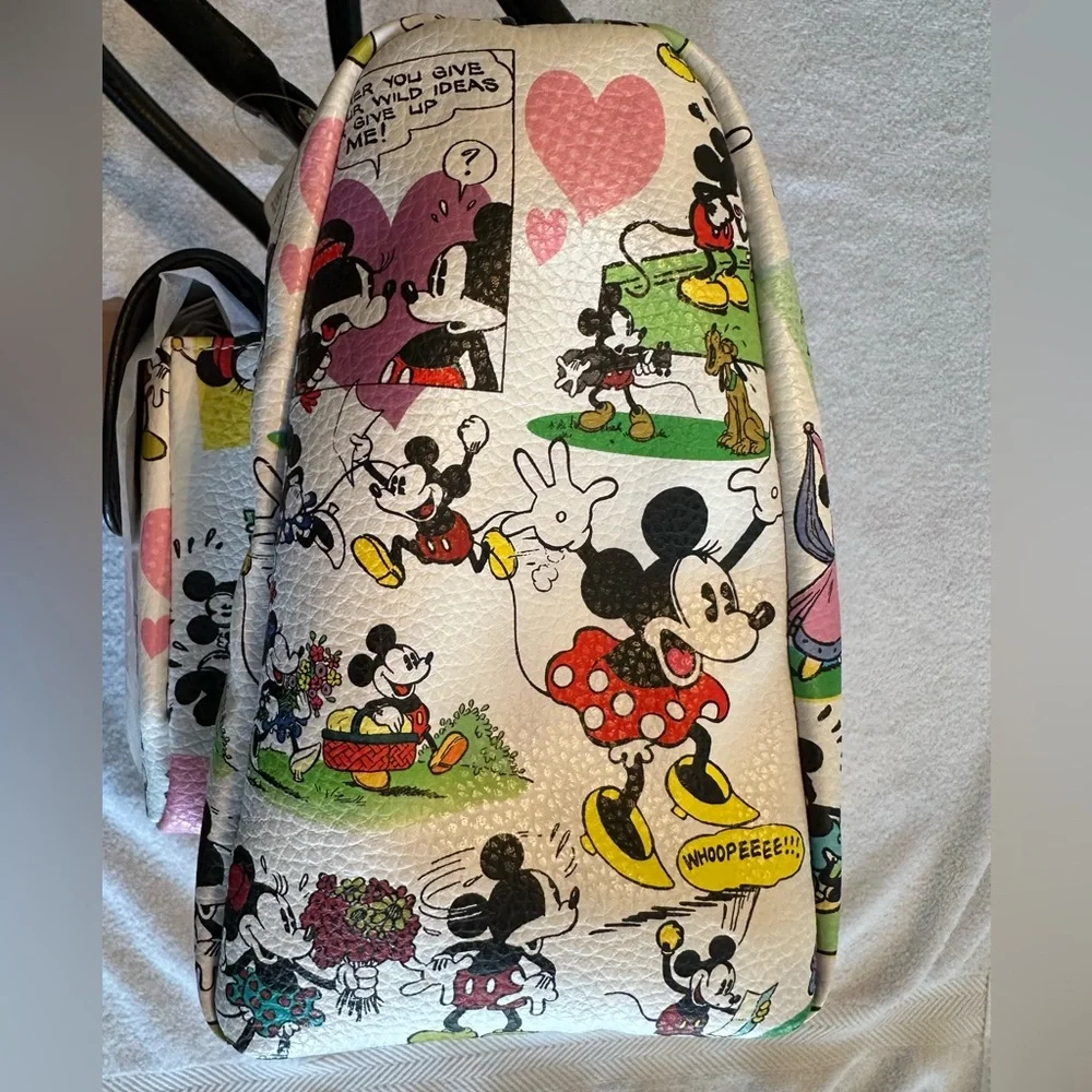 Disney Parks Retro Mickey Mouse Minnie Mouse Animated Comic Strip Bag  Purse NWT